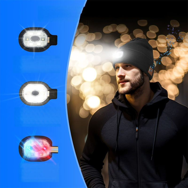 LED Bluetooth Warm Beanie Rechargeable Wireless Headset Hat Unisex
