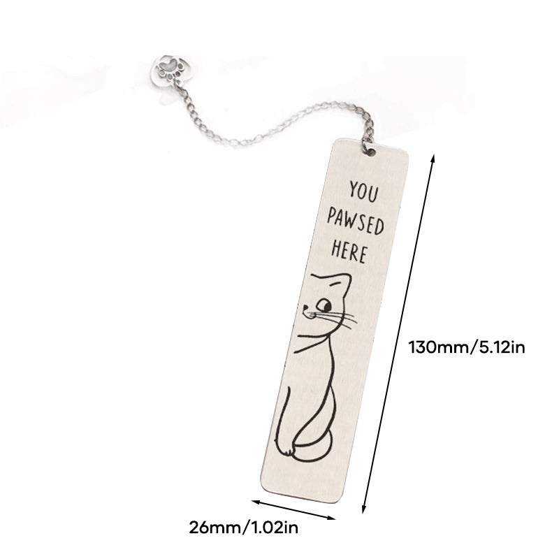 Stainless Steel Kitten Bookmark