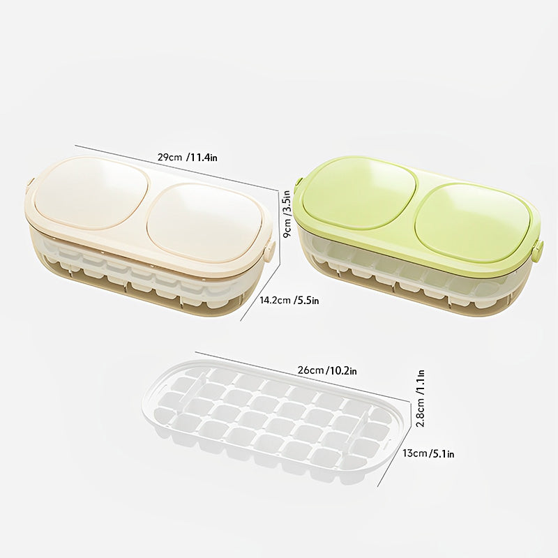 Double press silicone ice tray