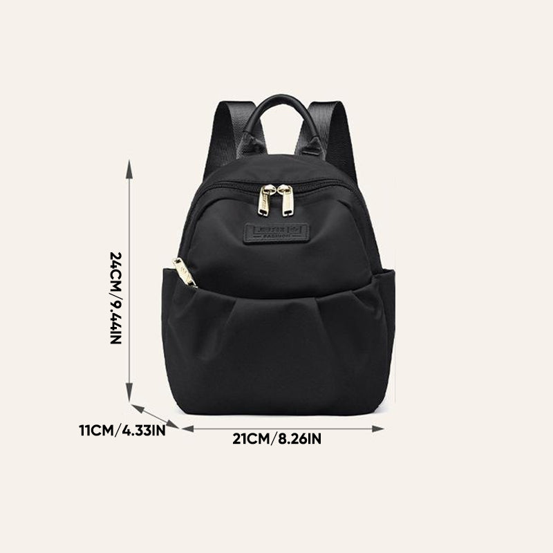 Nylon Peplum Shoulder Bag