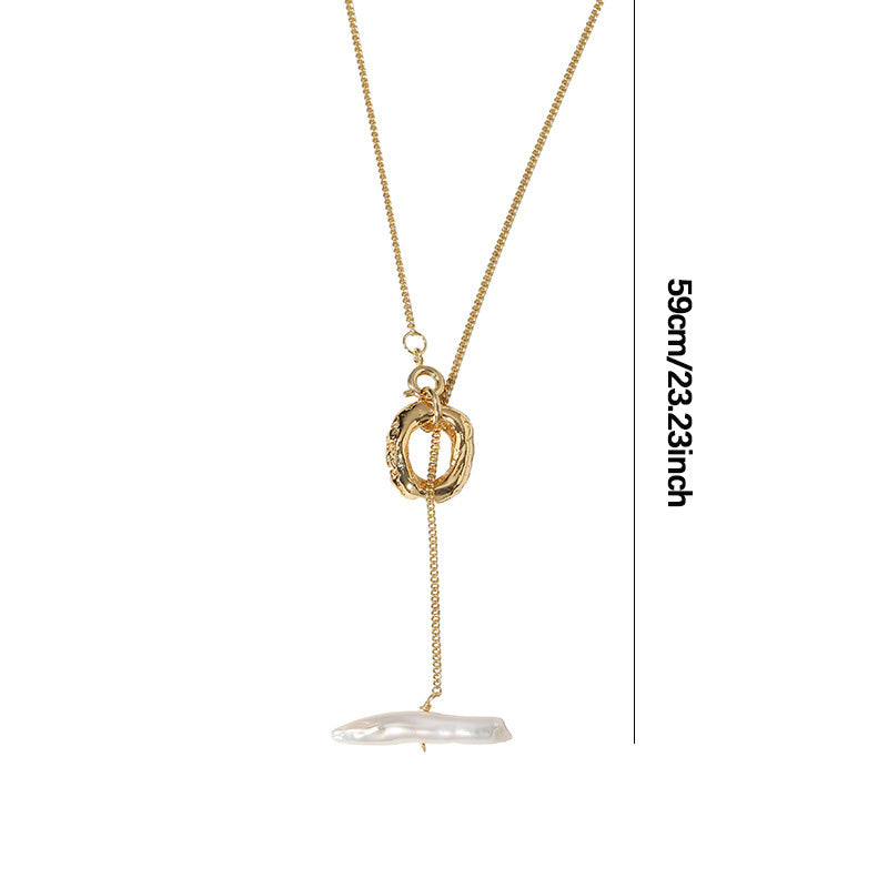 Baroque Pearl Clasp Necklace