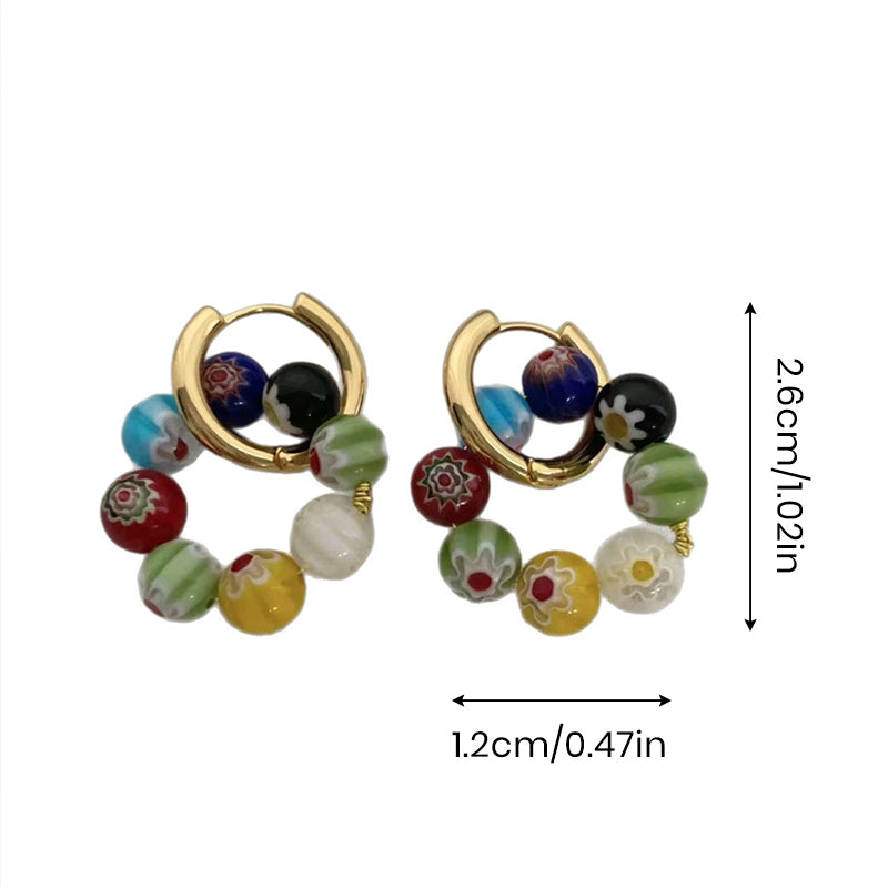 Bohemian Colorful Lucite Beads Earrings