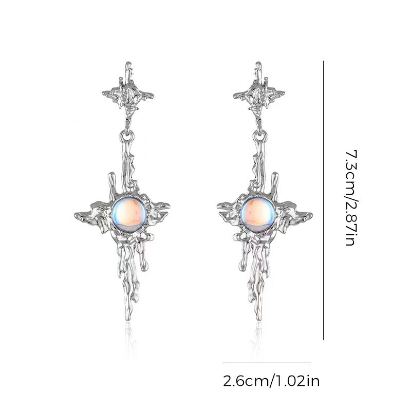 Irregular Moonstone Earrings