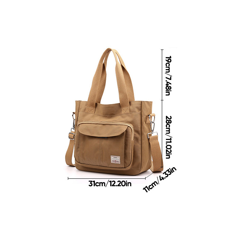 Large Capacity Solid Color Shoulder Bag