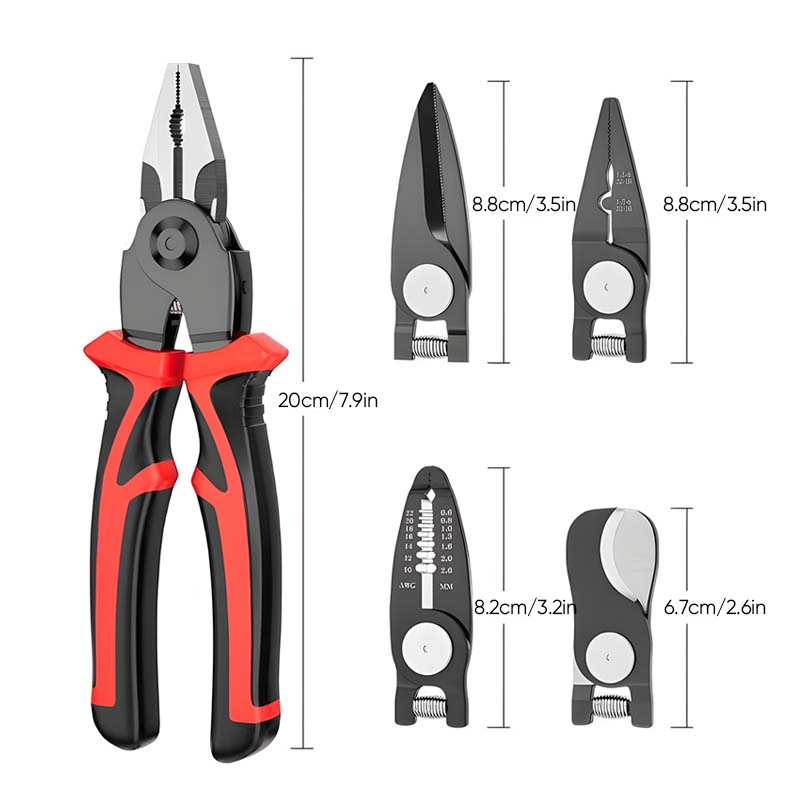 5-in-1 Interchangeable Head Pliers Tool Set