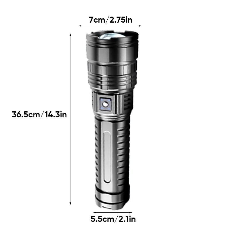 Multifunctional White Laser Telescopic Zoom Tactical Flashlight