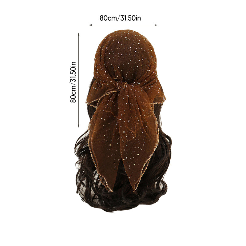Hot rhinestone square scarf