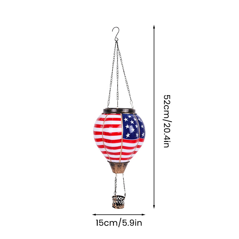 Vintage Solar Hot Air Balloon Garden Lantern
