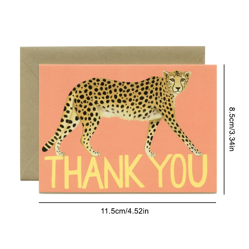 Big Cat Variety Thank You Card Set(4 Pcs)