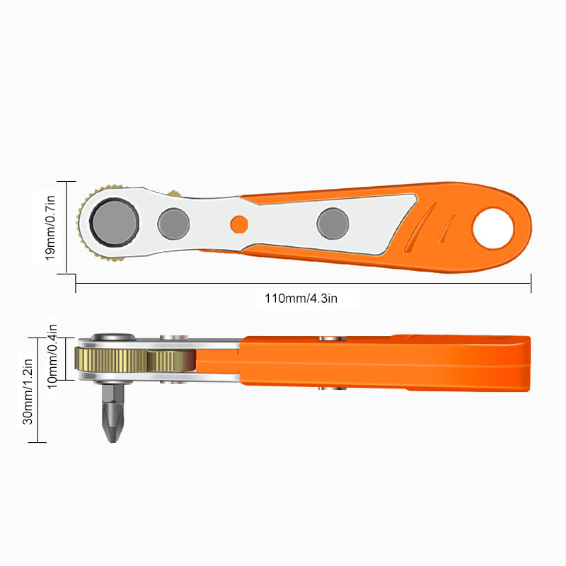 Bidirectional Mini Ratchet Wrench