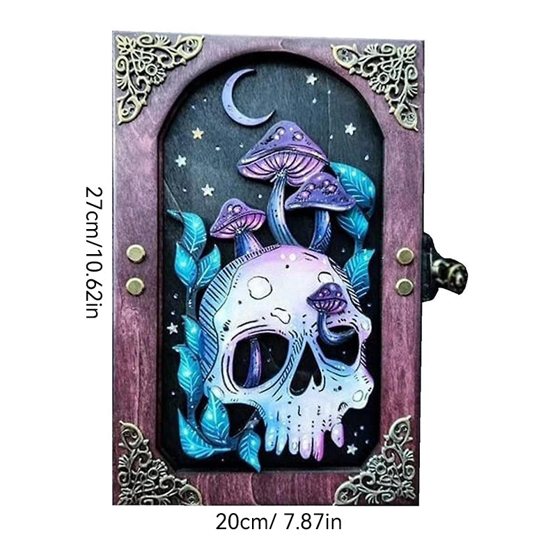 Mushroom Sunflower Skull Journal