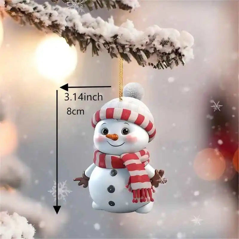 Acrylic Snowman Stacked Christmas Ornaments