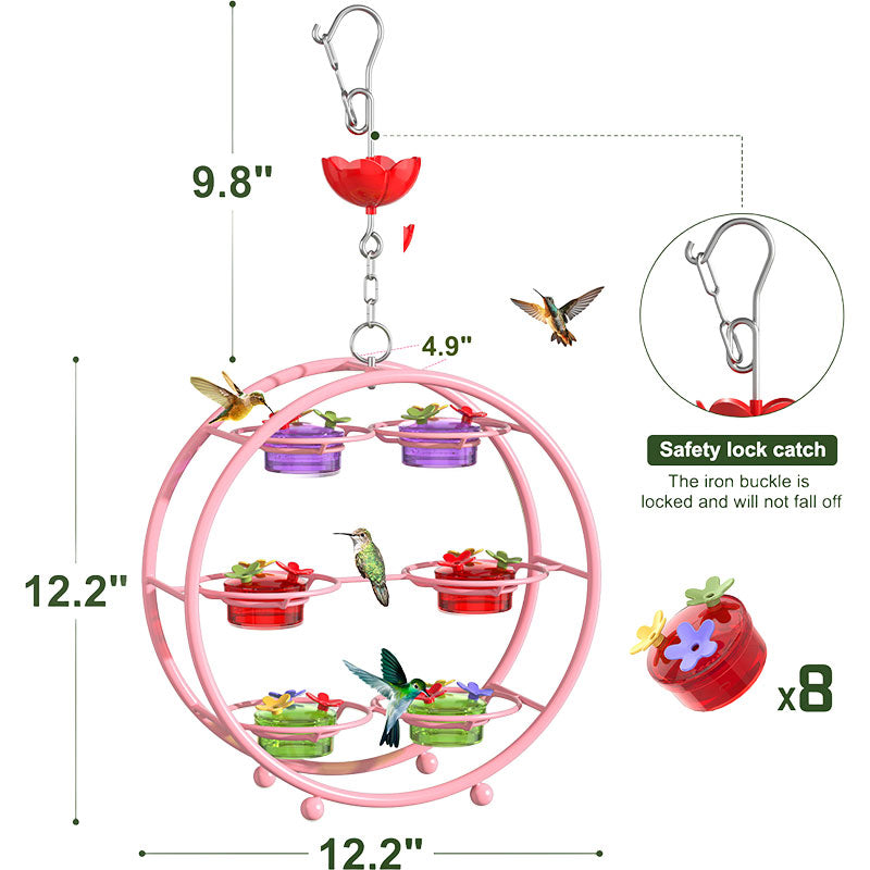 Metal Hanging Hummingbird Feeder