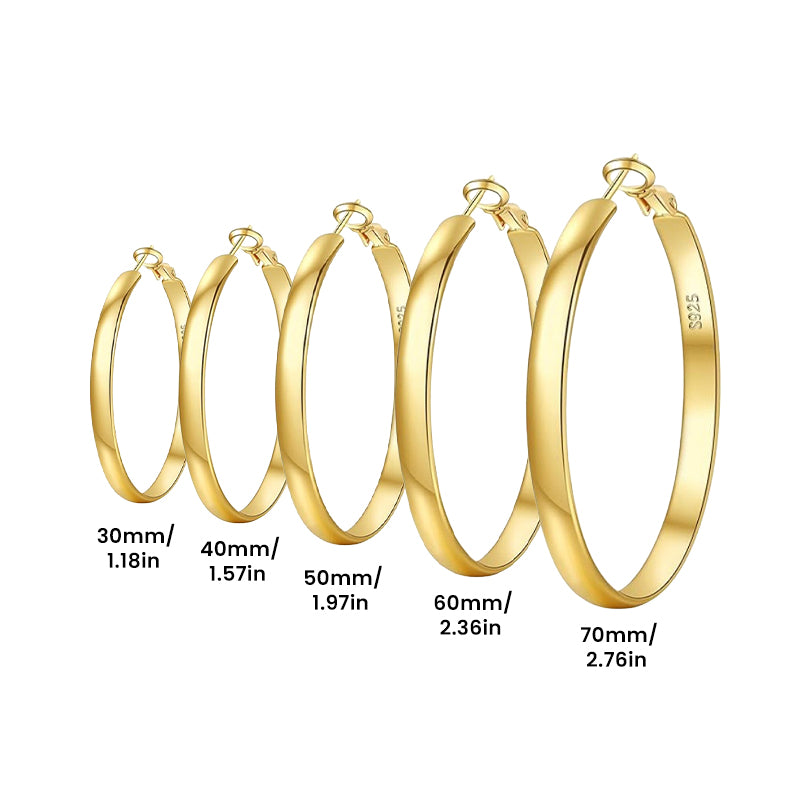 Wide Hoop Earrings