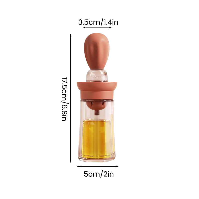Oil Dispenser Bottle with Silicone Brush