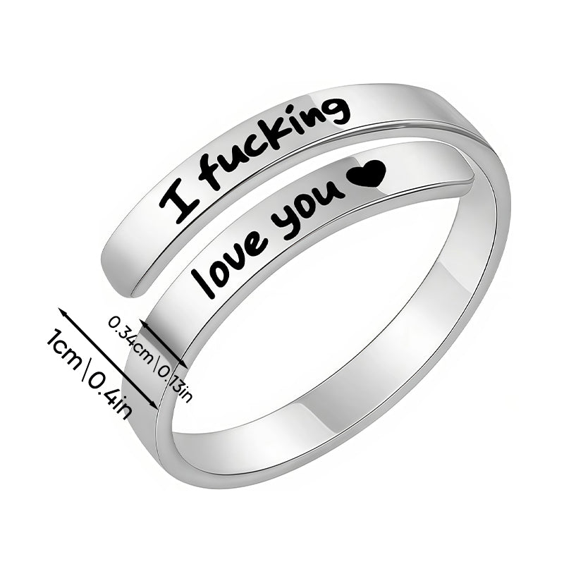 Engraved Heart Spiral Wrap Twist Vintage Promise Rings