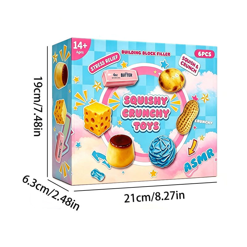6‑Piece Set Crunchy ASMR Sensory Fidget Balls