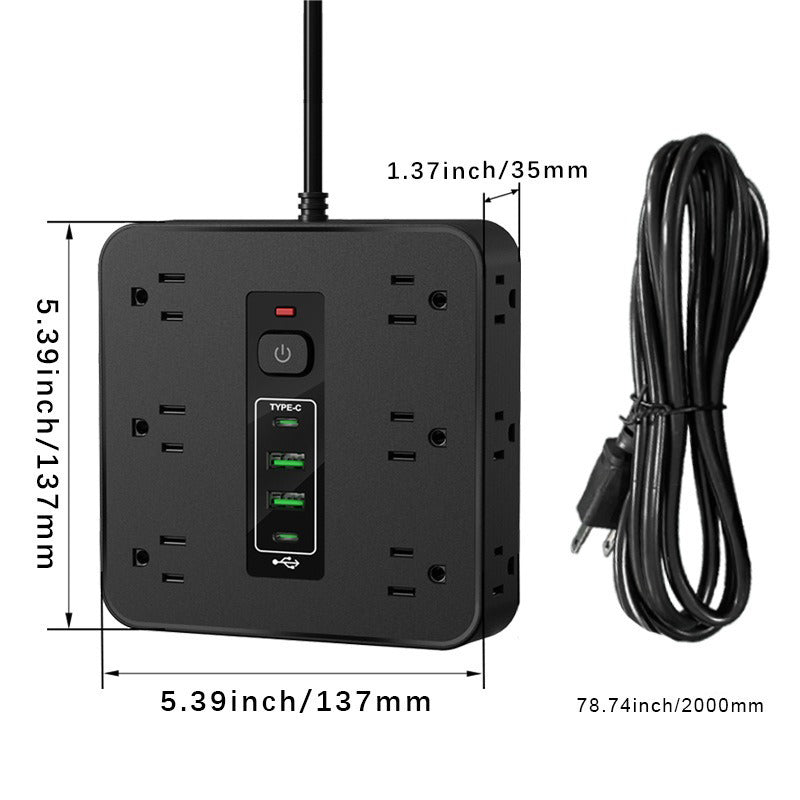 Smart USB Power Strip Extension Hub