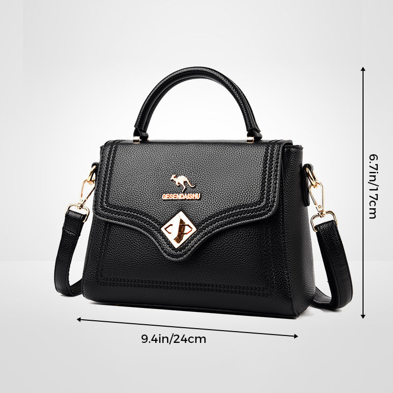 Classic Tote For Commuting Outing Minimalist Small Leather Handbag