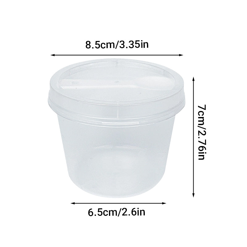 Clear Dessert Cups with Lids & Spoons