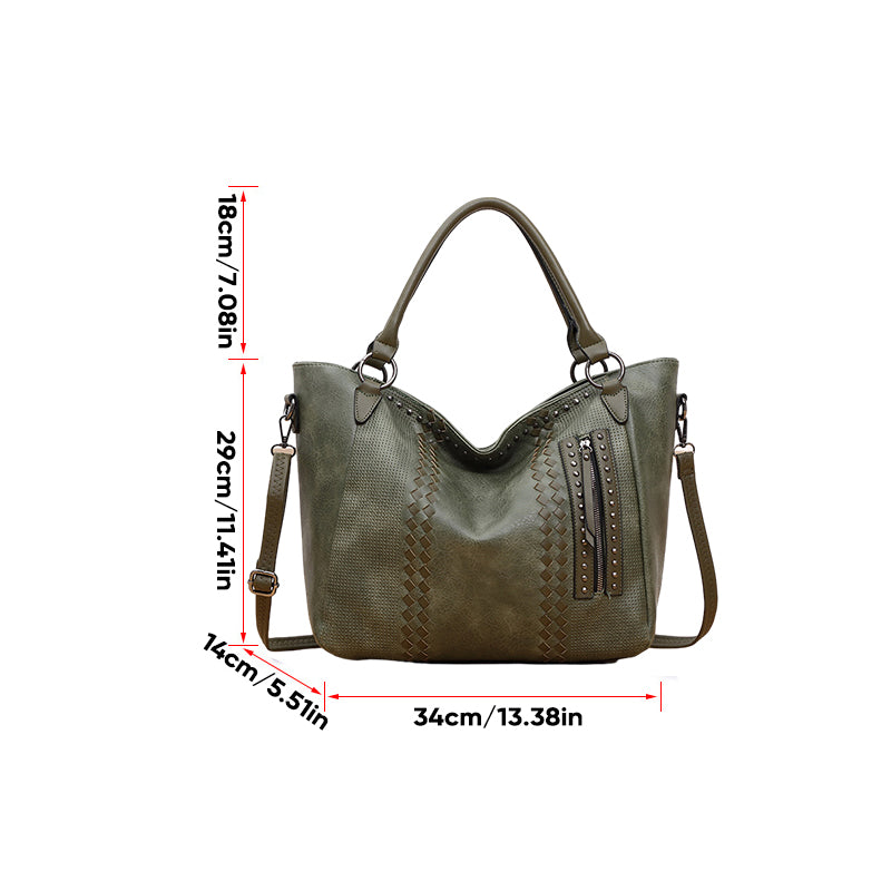 Lightweight Large Capacity Elegant Rivet Tote Bag