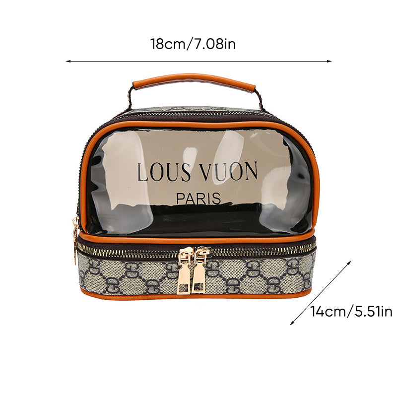 Dry & Wet Separated Double-Layer Large-Capacity Cosmetic Bag