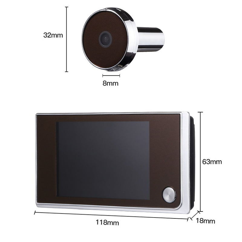 Digital Doorbell LCD 120 Degree Eye Electronic Peephole Doorbell