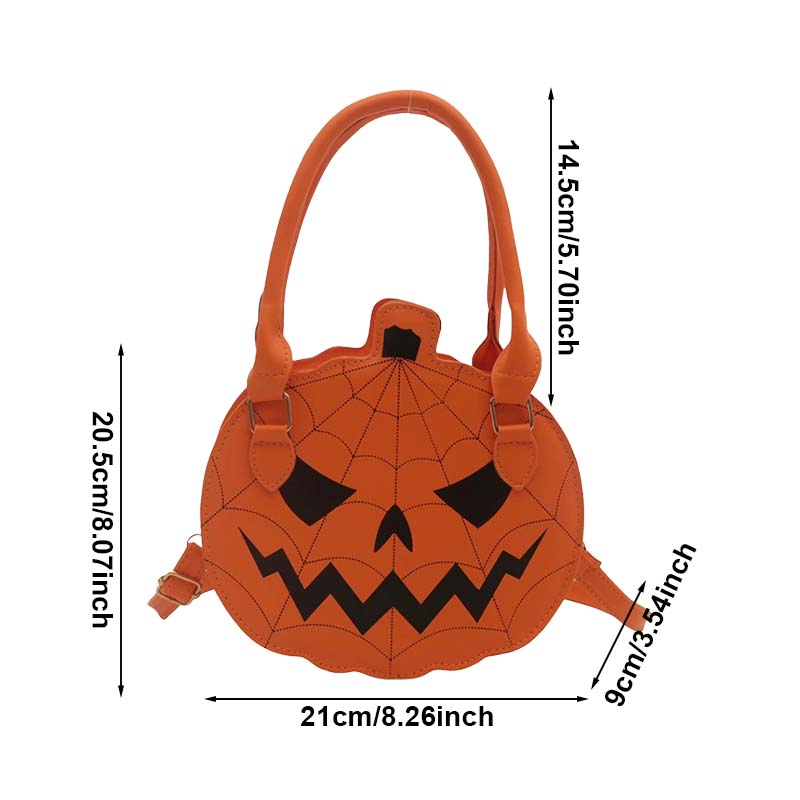 Halloween Pumpkin Color-Block Shoulder Bag