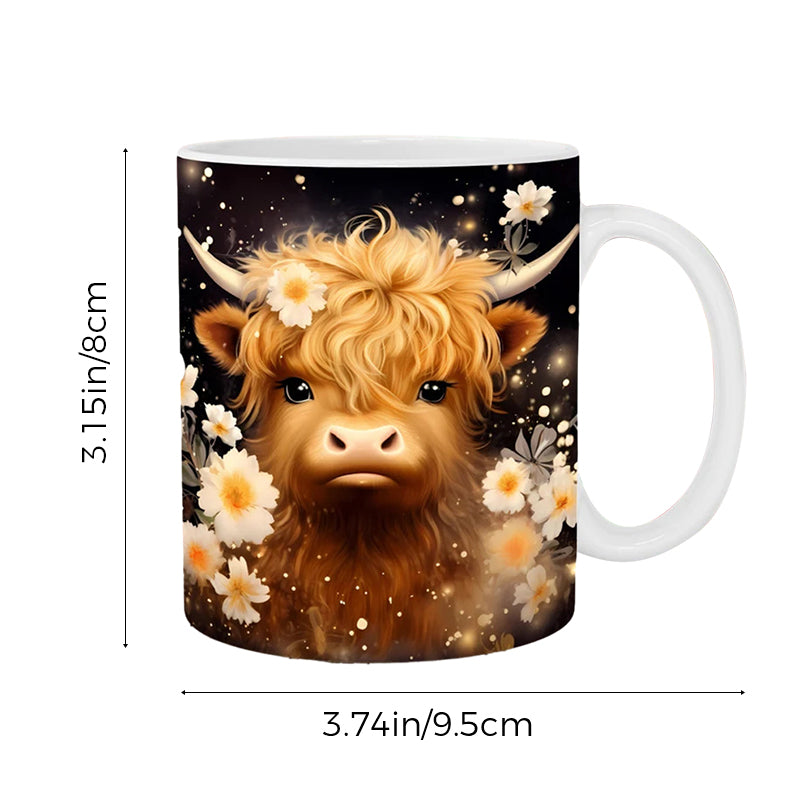 Highland Cow Ceramic Coffee Mug