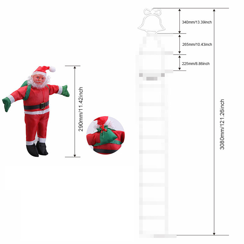 Christmas Ladder Decoration Lights With Santa Claus