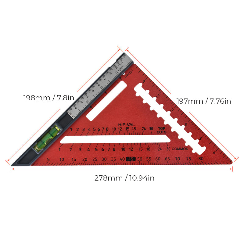 Detachable Adjustable Angle Woodworking Triangle Ruler