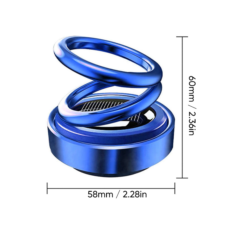 Solar-Powered Dual-Ring Rotating Car Aroma Diffuser