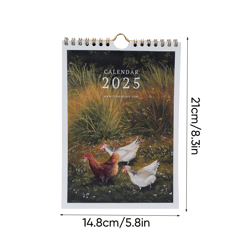 2025 Rooster Wall Calendar