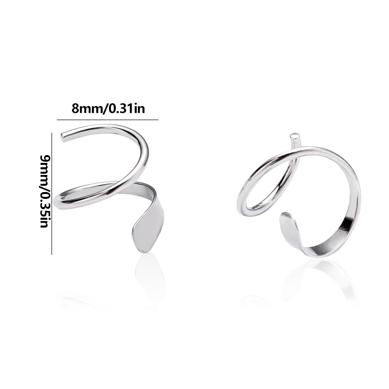 Minimal Spiral Hoop Twist Earrings (Thick Hoop Version)