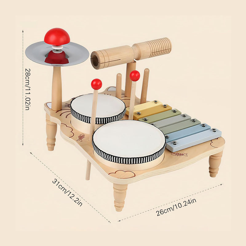 Children's wooden Orff music percussion instrument