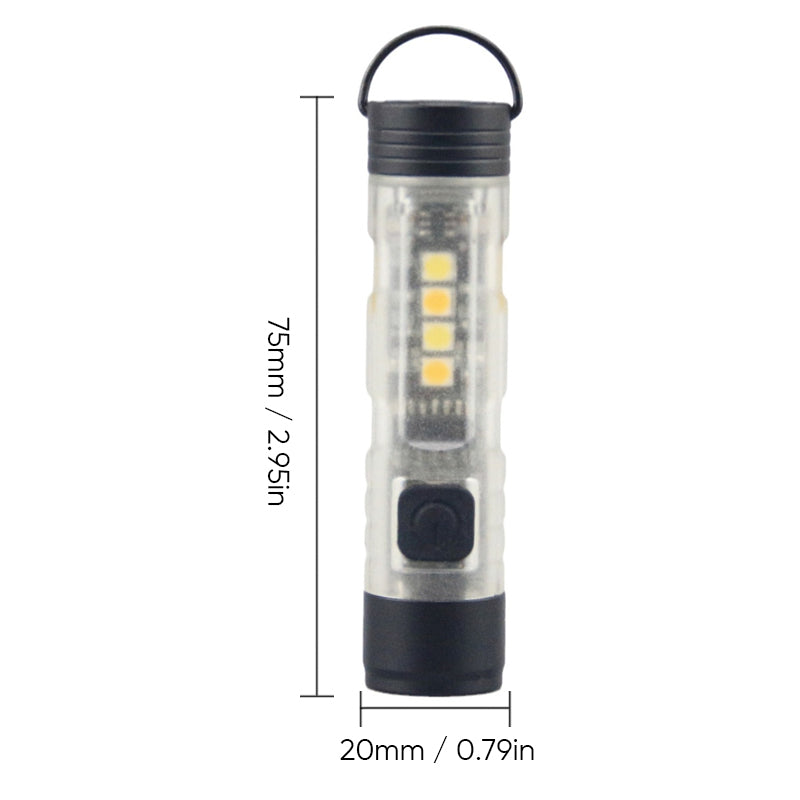 Compact Rechargeable Waterproof Keychain Flashlight