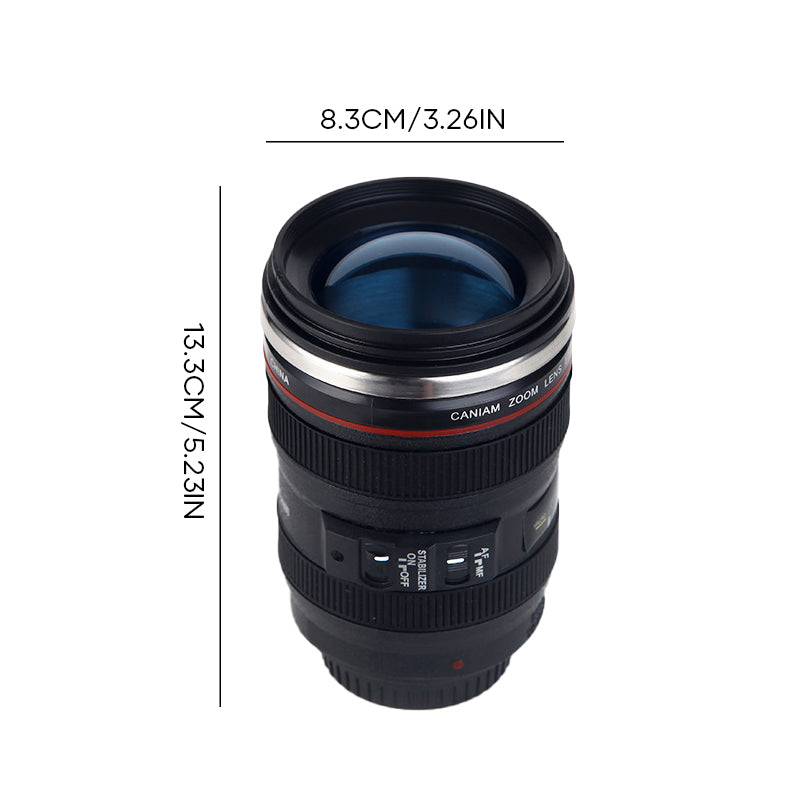 Camera Lens Inspired Insulated Mug Coffee Mug