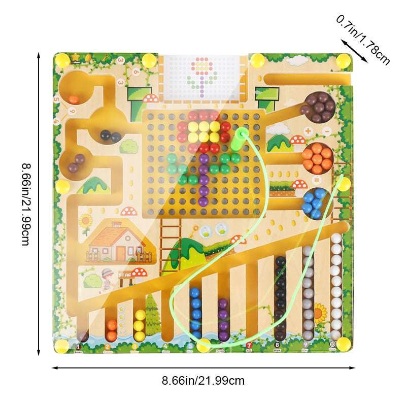 Rolling ball number maze