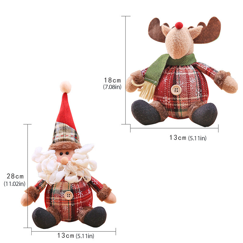 Christmas snowflake plaid doll