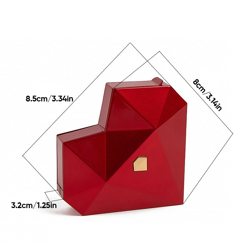Heart Shaped Diamond Jewelry Box