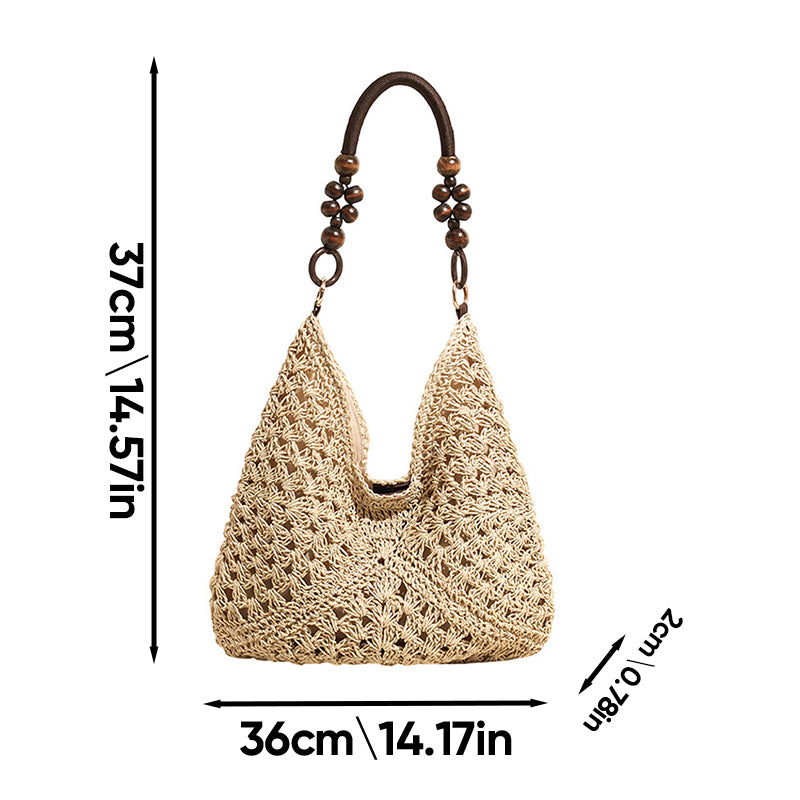 Woven Straw Summer Tote Bag