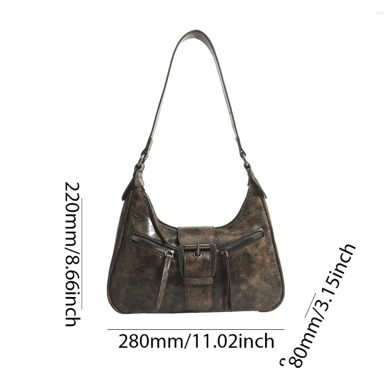 Women's Vintage PU Leather Shoulder Bag