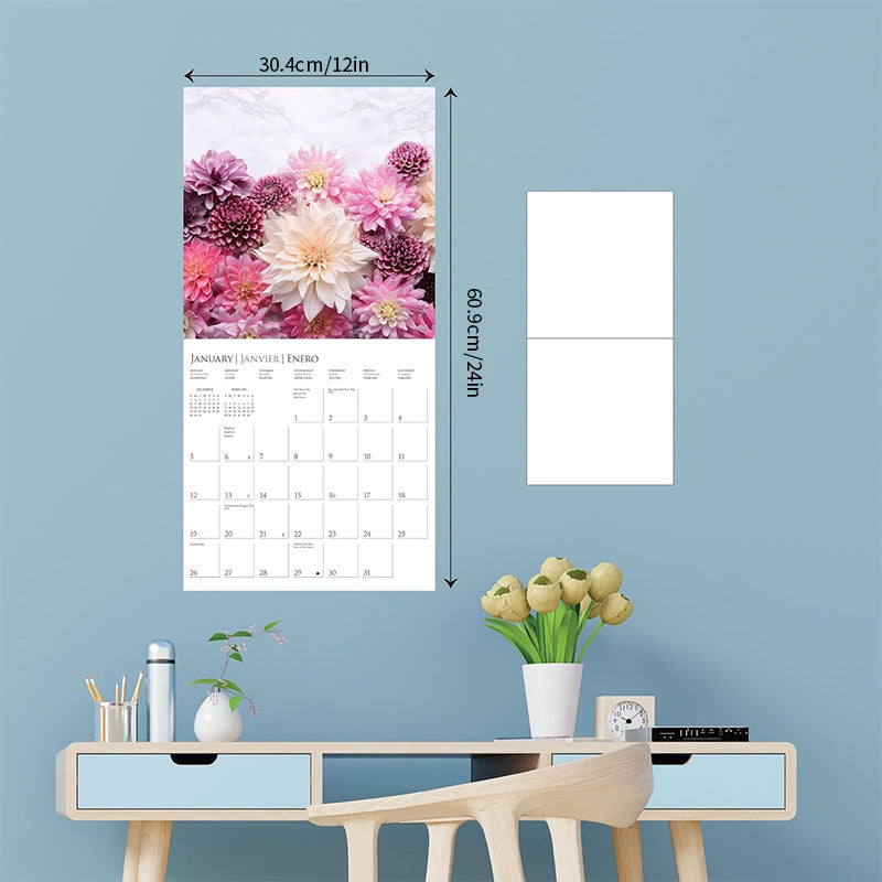 Graphique 2025 Fleurs Wall Calendar