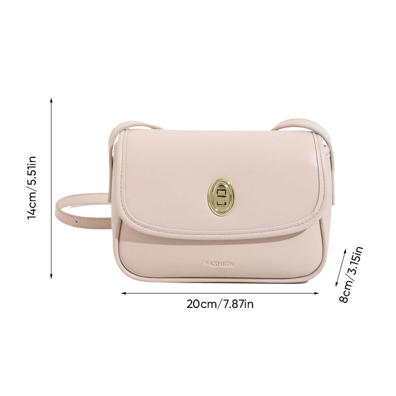 Small square bag with lock clasp