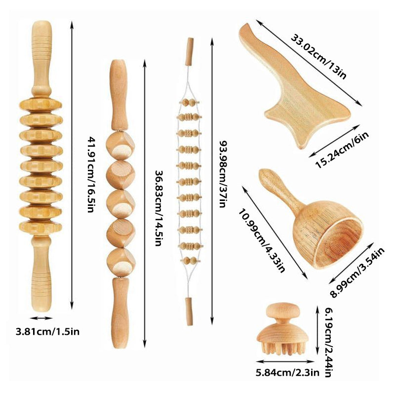 Beech Wood Massage Set