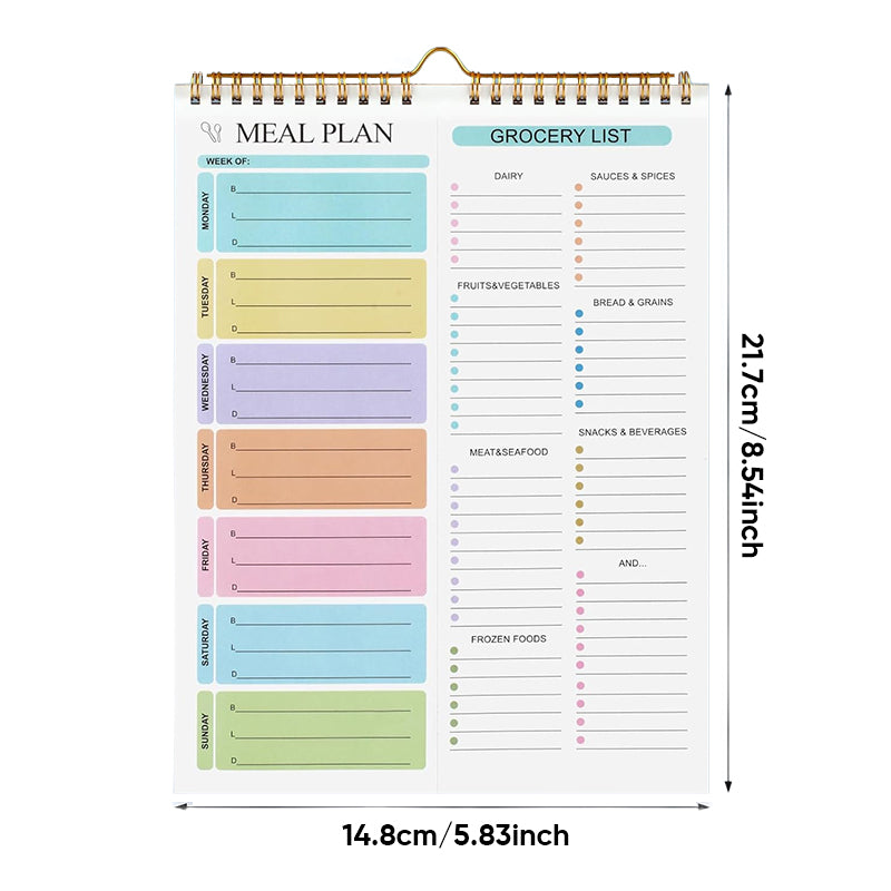 Weekly Meal Planner Notebook