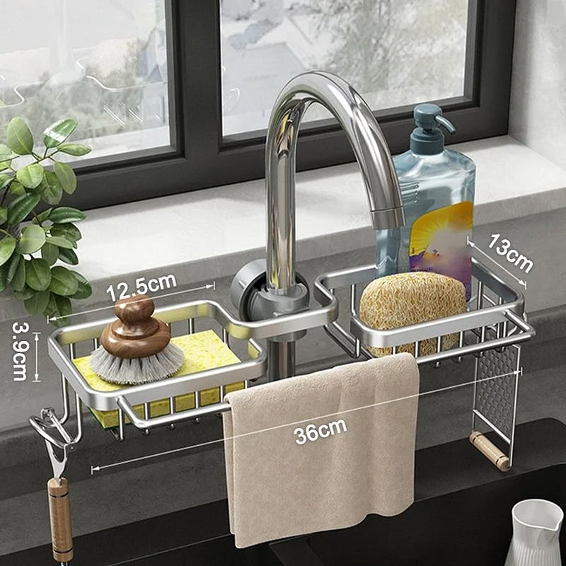 Rust-proof Space Aluminum Faucet Rack