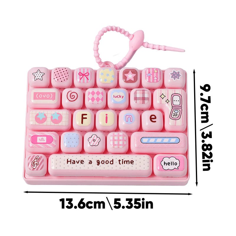 26-Key Keyboard Cute Cartoon Clicky Keyboard Bag Pendant