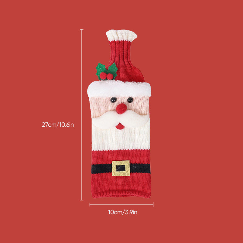 Christmas Decorative Santa Wine Bottle Cover