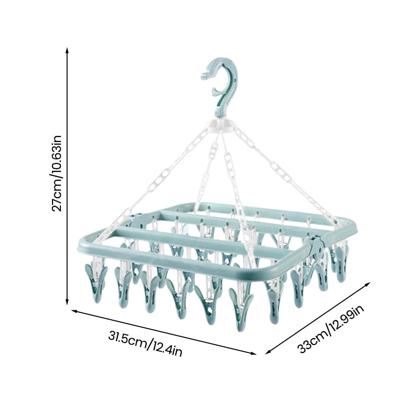 Windproof 32-Clip Drying Rack